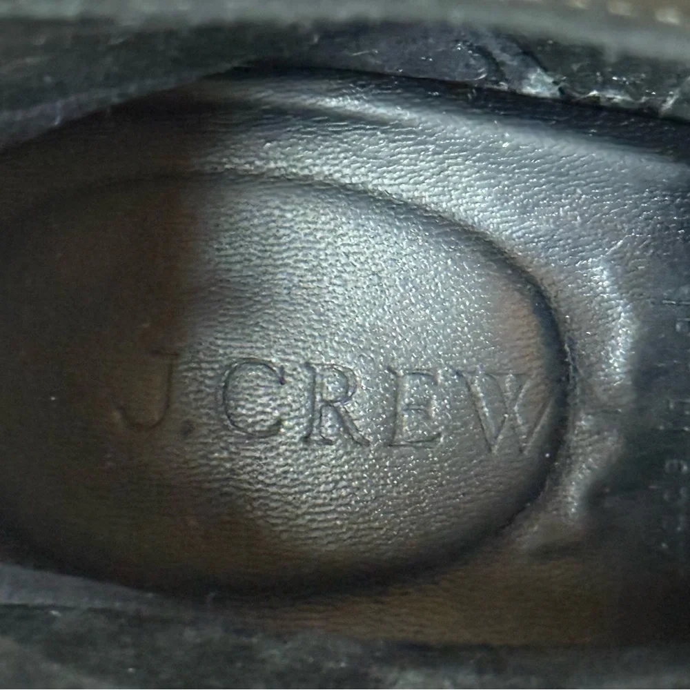 J. Crew MacAlister High Heel Black Suede Ankle Boot Size 9 with ties